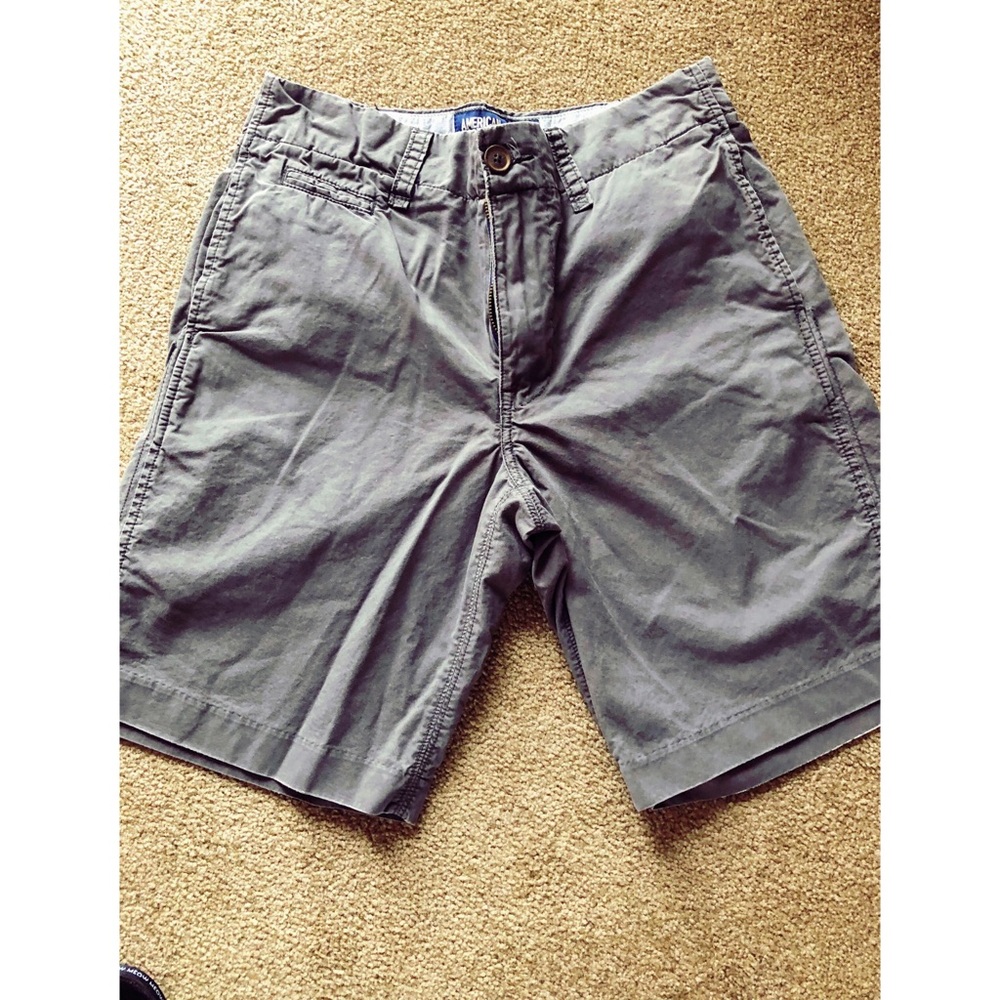 Gray Flat Front Shorts